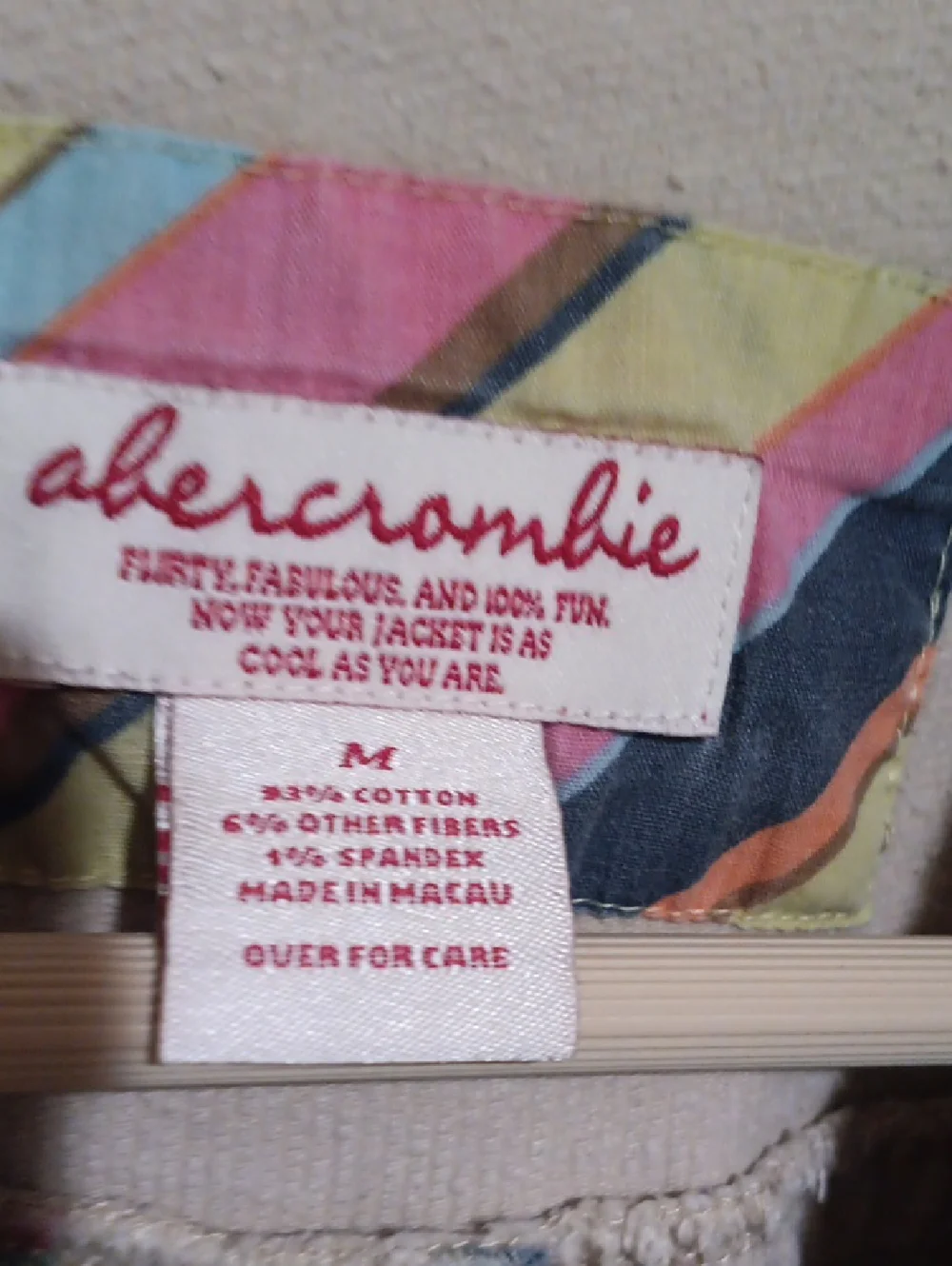 Vtg Y2K Abercrombie & Kids Cream Jacket